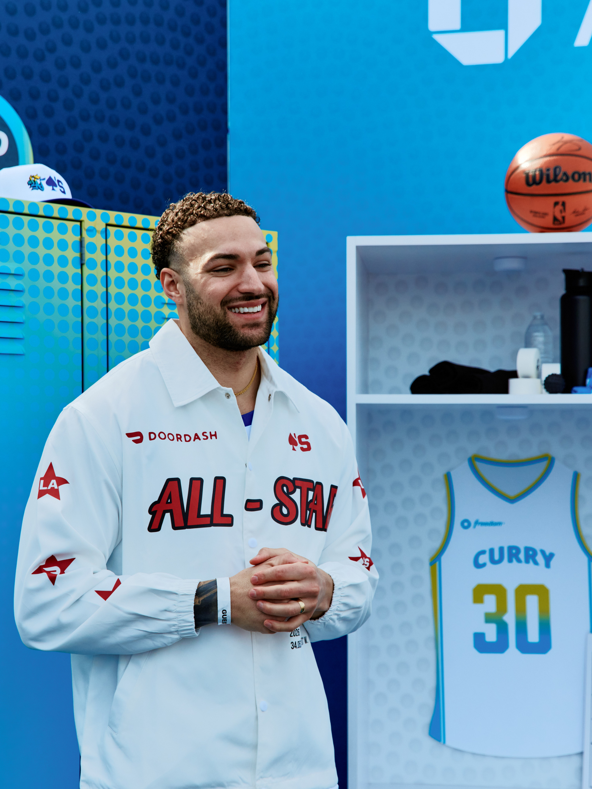 Jaylin James attending NBA All-Star Weekend in Los Angeles 2026 represented by Raymond Representation.