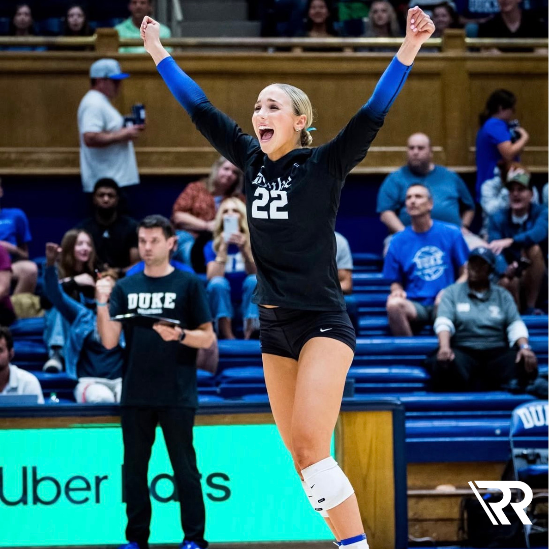 Charlotte Glass Duke volleyball player client profile represented by Raymond Representation.