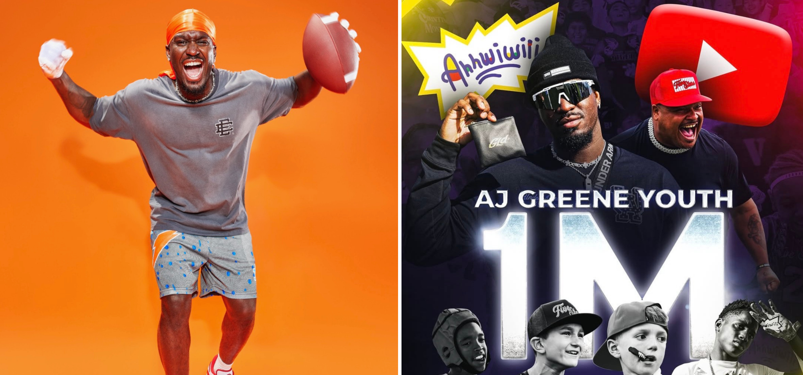 AJ Greene Gatorade NIL collaboration graphic represented by Raymond Representation.